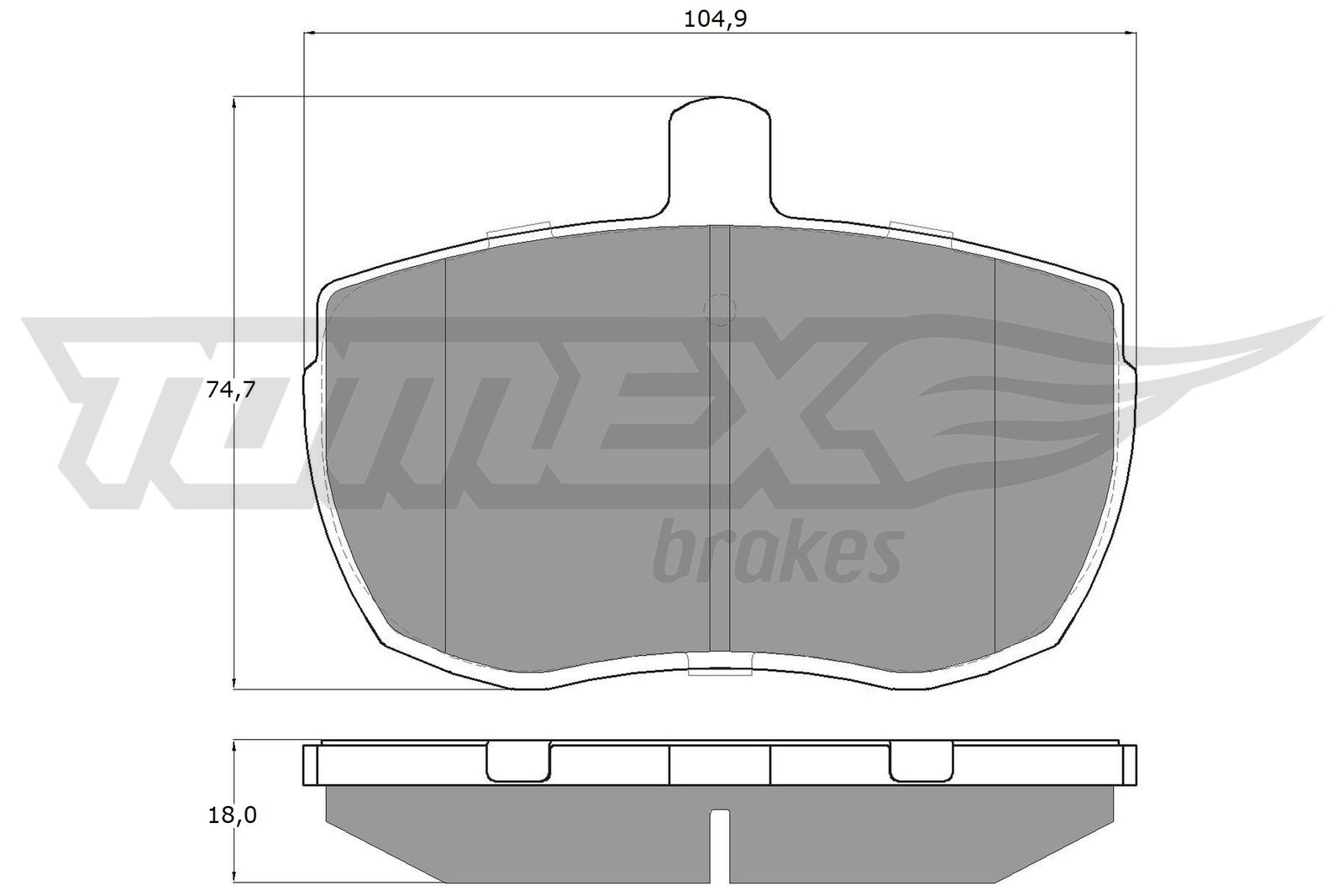 Sada brzdových platničiek kotúčovej brzdy TOMEX Brakes
